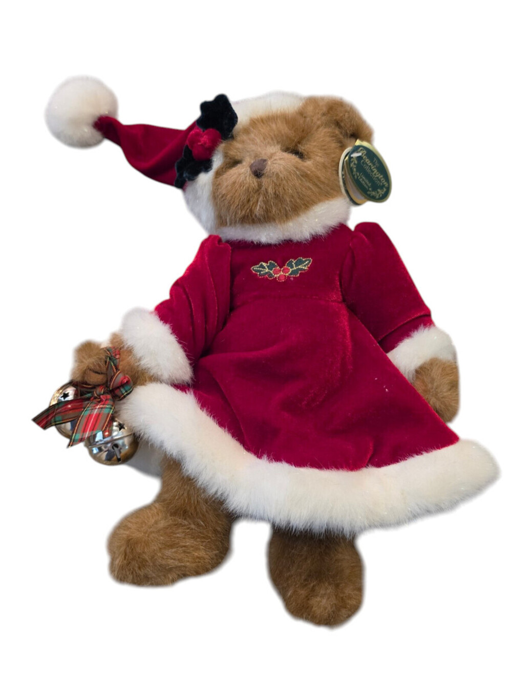 Bearington Collection Jungle Belle Plush Stuffed Teddy Bear Wind Up Christmas